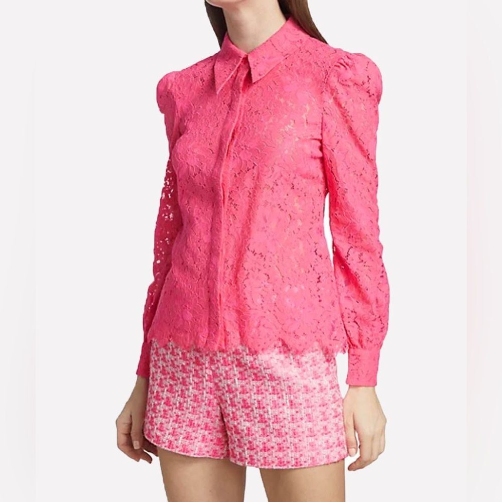 L’Agence Jenica Lace Blouse, Pink, NWT, Size XS - Picture 3 of 14